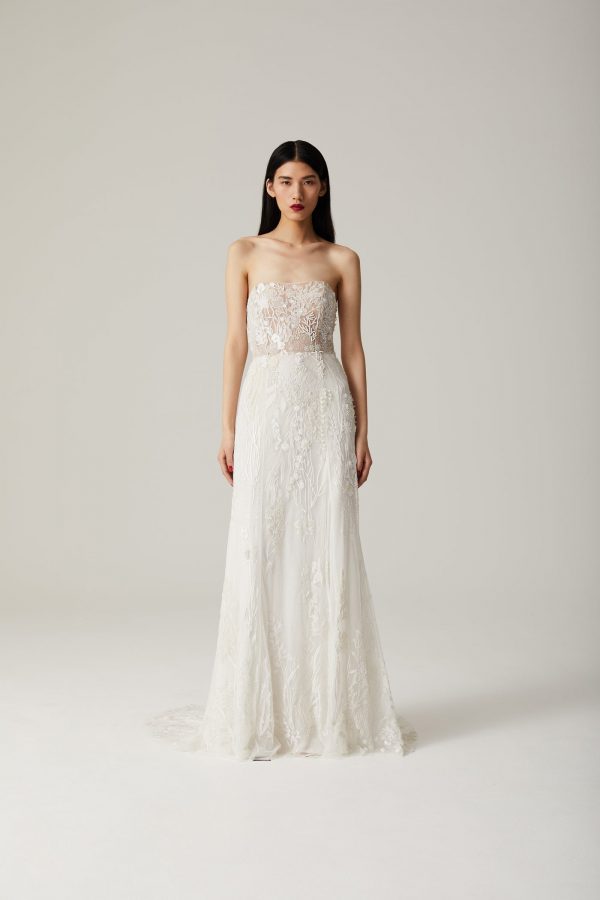 Seascape Bustier Gown | Hermione de Paula Bridal Boutique