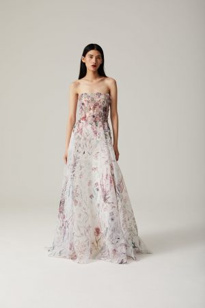 Underwater Wildflower Organza Gown | Hermione de Paula Bridal Boutique