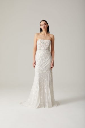 Wild Rose Cascade Bustier Gown | Hermione de Paula Bridal Boutique