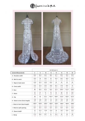 Wild Rose Garden Gown With Open Back Detail In Floral White | Hermione de Paula Bridal Boutique