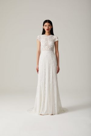 Wisteria Gown with Back Button Detail | Hermione de Paula Bridal Boutique