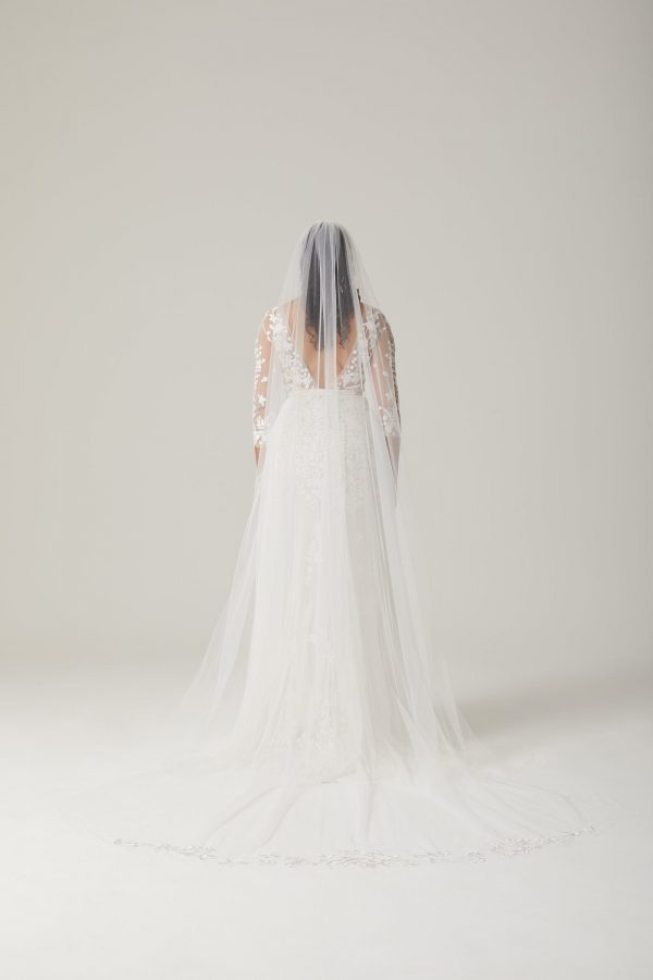 Miniature Rose Gown with V Back | Hermione de Paula Bridal Boutique